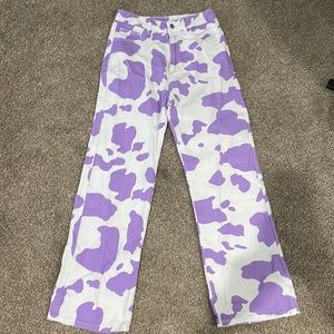 Fun purple cow pants!